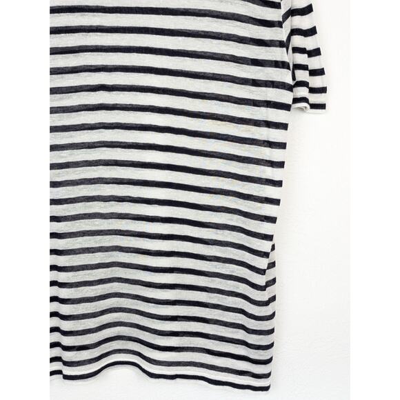 Alexanderwang.t T Shirt Top Striped Knit Streetwear Designer Black White Size L - Picture 6 of 12